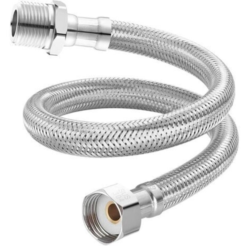 1 Stück Flexibler Verbindungsschlauch, G1/2 Zoll Weiblich X G1/2 Zoll Männlich, Geflochtener Edelstahlschlauch Für Küchenarmatur, Spüle, 40 Cm