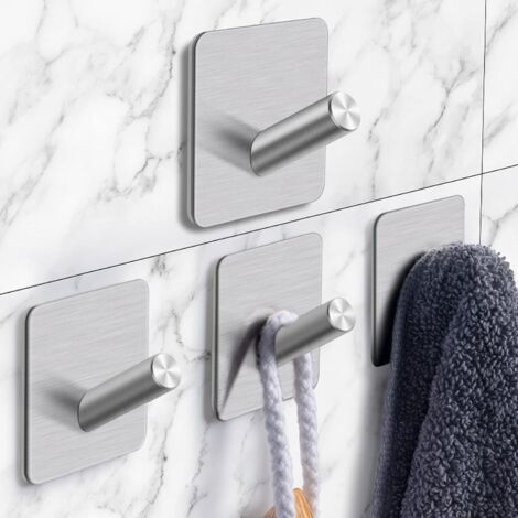 Set Mit 4 Selbstklebenden Badezimmer-wandhaken