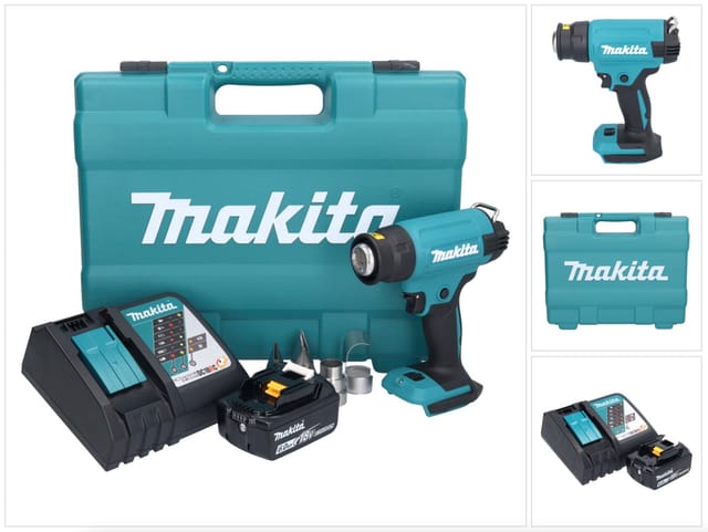 Dhg 181 RG1K Akku Heißluftgebläse 18 v 150 - 550°C + 1x Akku 6,0 Ah + Ladegerät + Koffer - Makita