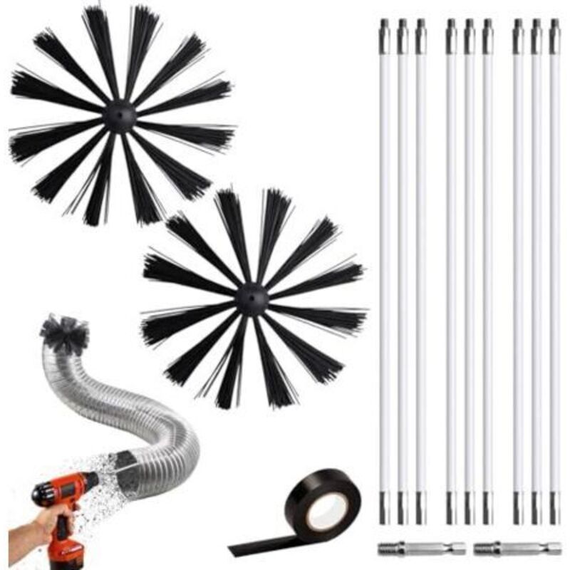 9-teiliges Set Für Kaminrohre, 9-teiliges Set Für Rohrkanäle Mit 150 Mm Durchmesser, 9-teiliges Set Für Kaminrohre Mit 410 Mm Durchmesser