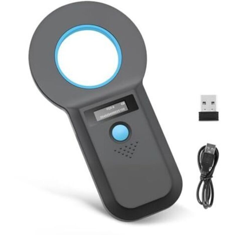 Tieridentifikationsleser, Bluetooth-putzenleser, Rfid-mikrocomputerleser 134,2 Khz/125 Khz Mit Oled-leuchtrahmen, 128 Etikettenspeicherkapazität, Konfiguration