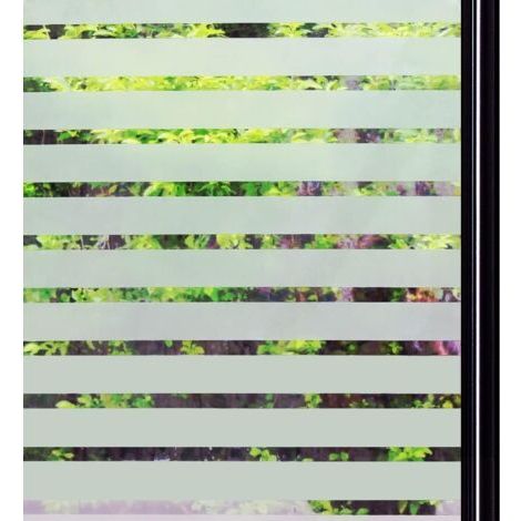 Elektrostatische Fensterfolie (45 X 200 Cm), Gefrostetes Streifenmuster, Ideal Für Büro, Küche, Schlafzimmer Und Zuhause