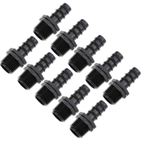 [10er-pack] Tropfverbindung Ø 16 Mm X 1/2 Zoll Für Die Tropfbewässerung – Unverzichtbares Bewässerungszubehör Für Eine Effiziente Bewässerungsinstallation – Männliche Adapter/armaturen Für