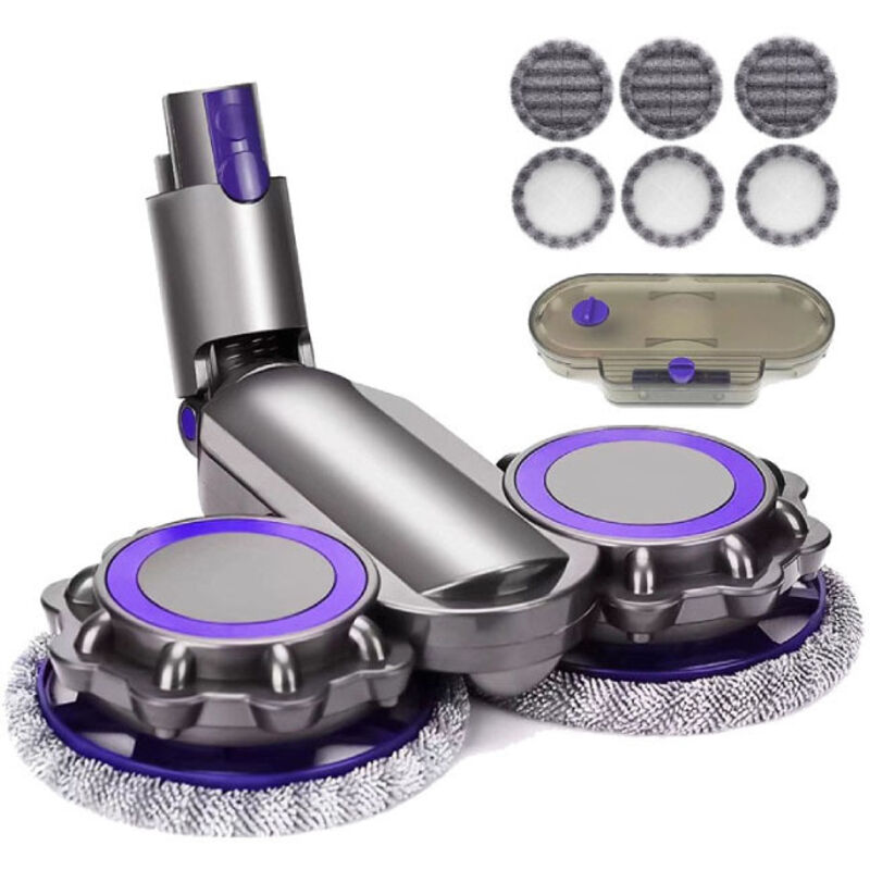 Elektrischer Nass- Und Trockenwisch-moppkopf, Kompatibel Mit Dyson V6 V7 V8 V9 V10 V11 + Wassertank + 6 Wischköpfe