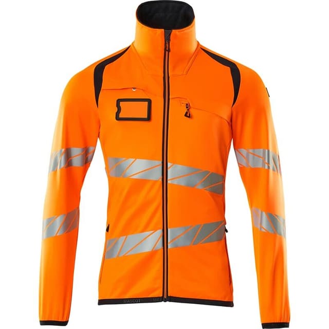 Accelerate safe Fleecepullover 19103 Arbeits-Fleecejacke Fluoreszierend, Farbe: Hi-vis Orange/Schwarzblau, Größe: 3XL - Mascot
