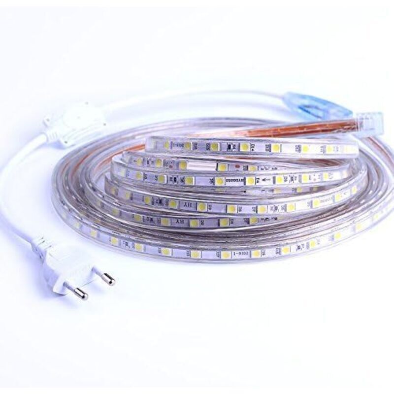 Led-streifen, 2 M Led-streifen, Heller Led-streifen 220 V, 5050 Ip65 Wasserdichter Led-streifen, Warmweiß (2)