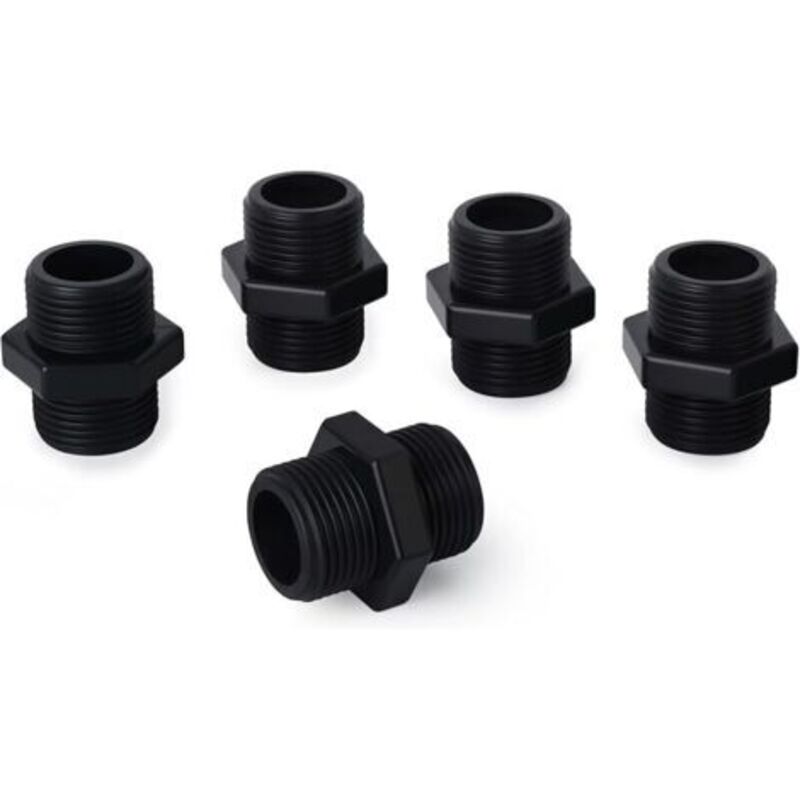 5 Stück 3/4 Zoll Bsp-stecker Auf Stecker, Pvc-sechskant-nippel-rohrverschraubungen