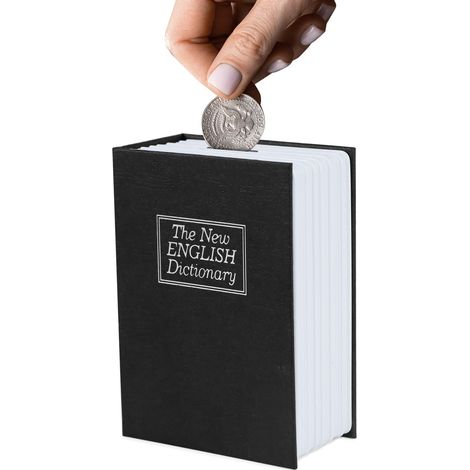 Tirelire Billet, Tirelire Adulte, Caisse À Économies Compteur En Forme De Livre, Pot À Monnaie Coffre Fort Pour Ranger Votre, Noir
