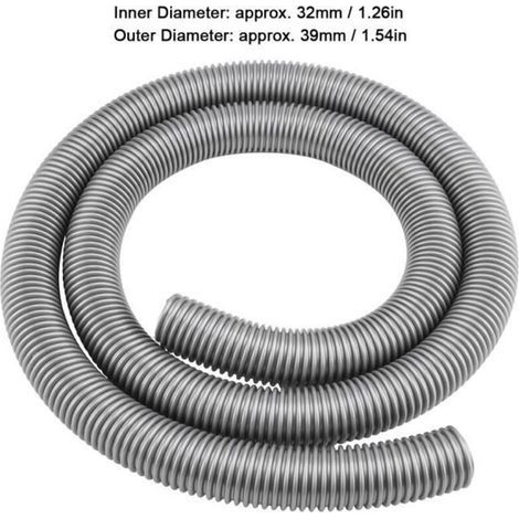 Vvikizy Tuyau D\'aspirator Tuyau Flexible De 2m, Schlauch Mit Innendurchmesser 32 Mm, Außendurchmesser 39 Mm, Zubehör Für Elektrosauger