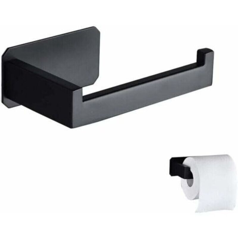 Zvd-toilettenpapierhalter Original Wandmontierter Toilettenpapierhalter Edelstahl Ohne Bohren Schwarzer Toilettenpapierhalter 3m-kleber Für Badezimmerdekoration Toilette Badezimmerzubehör