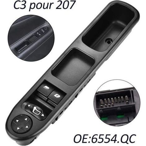 Levé Vitre 207 Avant Gauche Drive Côté Vitre Électrique Interrupteur Principal 6554.qc, Interrupteur De Lève-vitre Für 207