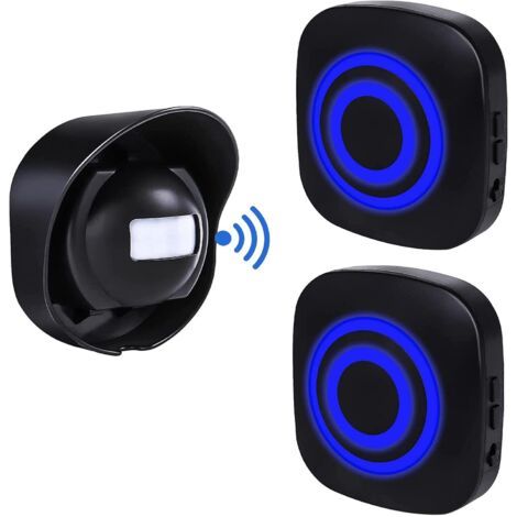 Bewegungsmelder-alarm Schwarz, Sirene, Infrarot-bewegungsmelder-sensor, Kabelloses Pir-alarm-set, Ein Bis Zwei Bewegungsmelder (europäischer Standard)