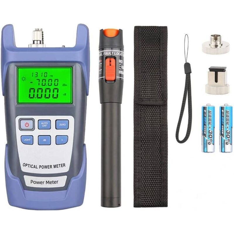 Glasfaser-toolkit Mit Optischem Leistungsmesser, 10 Mw, Tragbarer Glasfasertester, Stifttyp, Glasfasertest, Rotes Licht