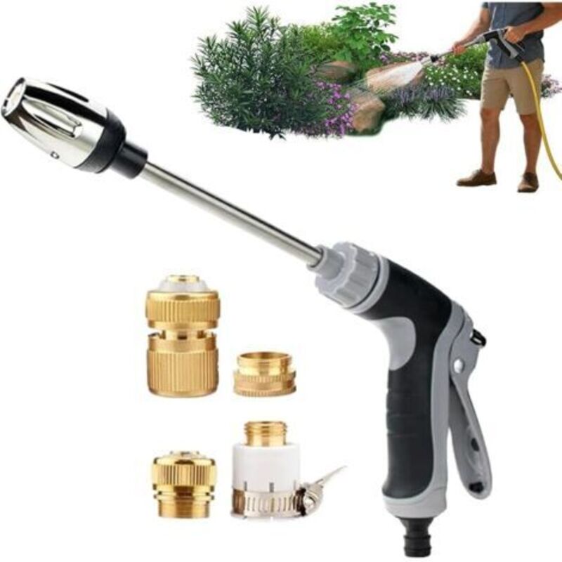 Hochpress-reinigungsbus – Um 360 Grad Drehbarer Pulverisierer Für Auto- Und Gartenreinigung. Konstruktion Aus Abs-metall Mit 3 Pulverisierungsmodi, Tragbares Wasserwerkzeug