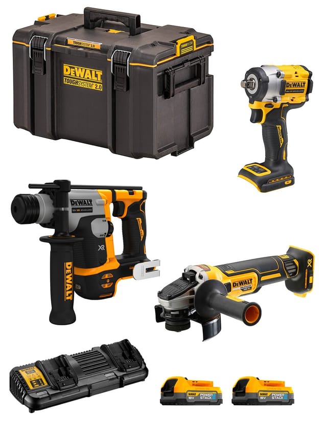 Dewalt - Kit DWK307PS (DCH172 + DCF921 + DCG405 + 2 x 1,7 Ah + DCB132 + DS400)