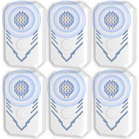 Ultrason Pour Souris Et Rats 6 Stück, Anti Moustique Ultrason, Repulsif Ultrason, Appareil Ultrason Pour Nuisible, Antiparasitaire Répulsif Pour Moustiques 8,5x5,5x4,5cm