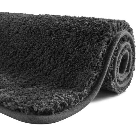Rutschfeste Badematte 80 X 50 Cm, Badezimmer-bodenmatte, Saugfähig Und Bequem, Farbe Grau