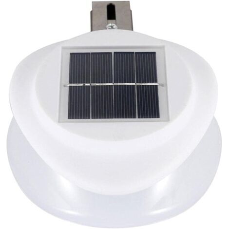 Solarzaun-dachrinnenleuchten, Wasserdichte Led-wandleuchte Mit Warmem Licht, Solarlampe, Sicherheitslampe Für Den Garten, Weißes, Warmes Licht