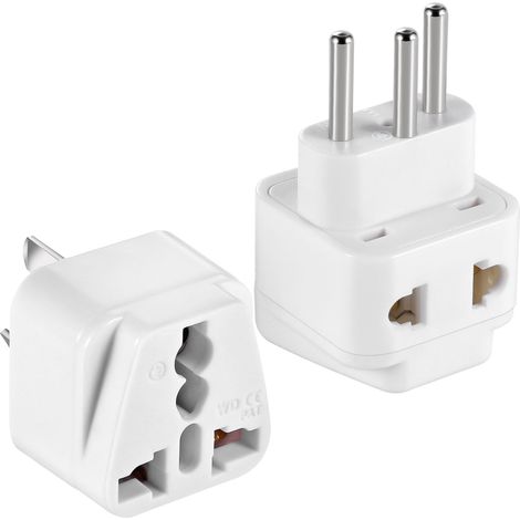 Reiseadapter Usa Nach Argentinien Und Uruguay – Typ I (argentinien) Und Typ N (universum) – Lot Von 2 (blanc)