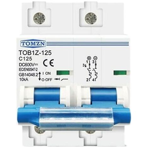 Leistungsschalter, Dc-miniatur-leistungsschalter Für 125 A 600 V Bipolare Solar-photovoltaikanlage Mit Photovoltaik-batterie