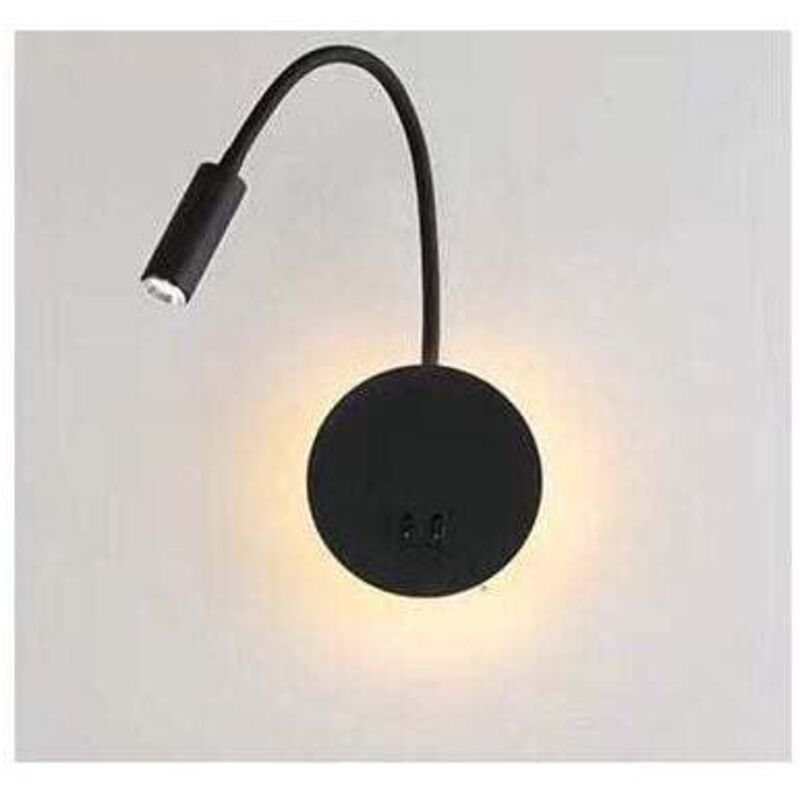 3w+8w Led Lampe De Chevet Noir Applique Liseuse Applique De Chevet Pour Lire Led Lampe De Lecture De Cygne Flexible Moderne Liseuse Murale Chambre Avec Interrupteur 3000k