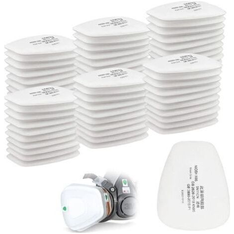 60er-pack 3m-baumwollfilter Für Vollgesichtsmaske, Cn 5n11-einsatzfilter, Filterbaumwolle Für 6000-, 6200-, 6800-, 7501-, 7502- Und Ff402-filter (weiß)