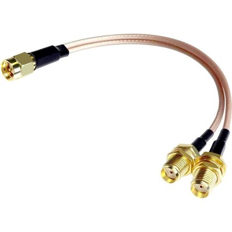Kabelverteiler Sma-stecker Auf Doppelte Sma-buchse, Rg316-kabeltrenner Und Leicht Zugänglich, 4g-lte-antennenadapter, 50-ohm-kabeltrenner, 17 Cm