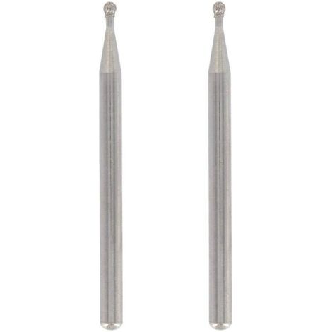 Set Mit 2 Diamantspitzen, Runde Spitze, Arbeitsdurchmesser 2 Mm Für Gravuren Und Skulpturen In Glas, Spiegel, Keramik Mit Dremel-multifunktionswerkzeug