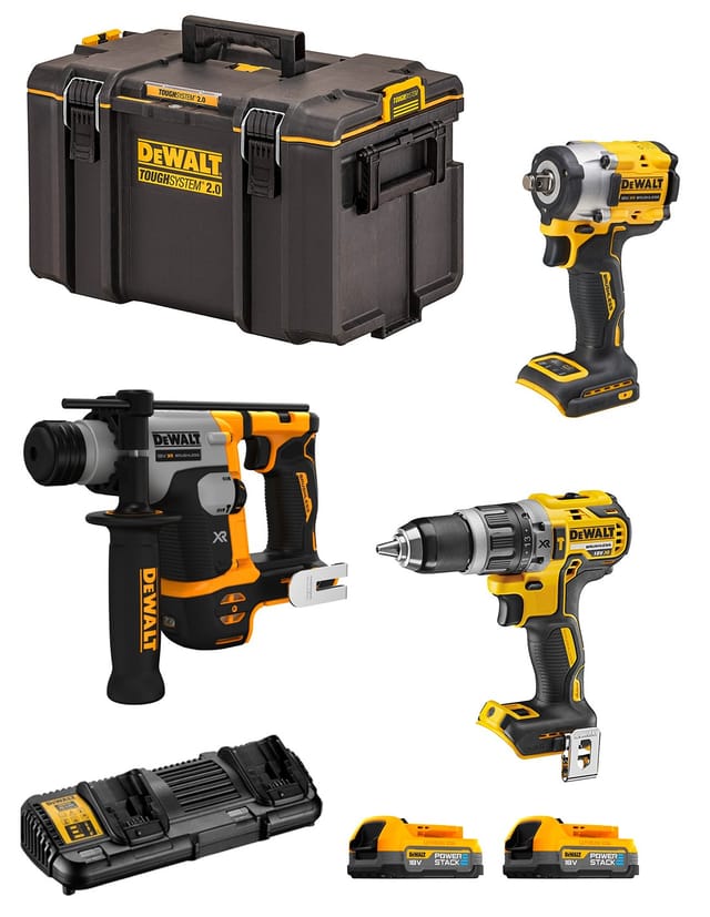 Dewalt - Kit DWK306PS (DCH172 + DCF921 + DCD796 + 2 x 1,7 Ah + DCB132 + DS400)