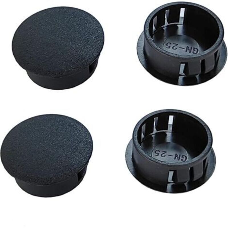 5 Stück 45 Mm Runde Kunststoffstopfen, Möbellochabdeckung, Kunststofflochabdeckung, Schwarz, Bohrlochstopfen Für Möbellochverriegelung