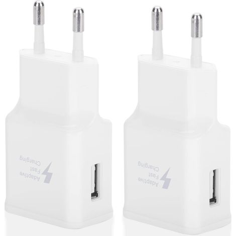 Viele Zwei Usb-schnellladeadapter Für Samsung S22/s21/s20/s10/s10e/s6/s7/s8/s9/edge/plus/active/a72/a53 5g, Note 5/8, Note 9, Note 10/20, Google Pixel 2/3/xl Und Andere Smartphones/geräte