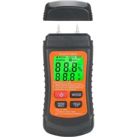 Hygrometer Für Holz, Mauern Und Papier Mit Lcd-display, 7 Modi, Präzise Lokalisierung Der Temperaturen.