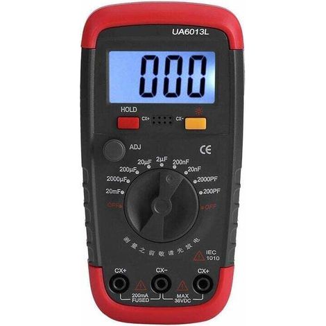 Professionelles Ymyny-kapazitätsmessgerät, Numerischer Kondensatortester 0,1 Pf - 20000 Uf Mit Kondensator, Lcd-retroéclairage Und Schutzweste, Max. 1999