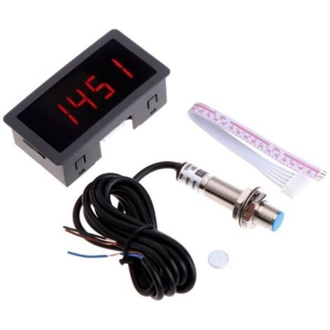 Numerischer Tachymeter, 4-stelliger Led-tachometer, Rpm-drehzahlmesser, Npn-sensor, Näherungsunterbrecher