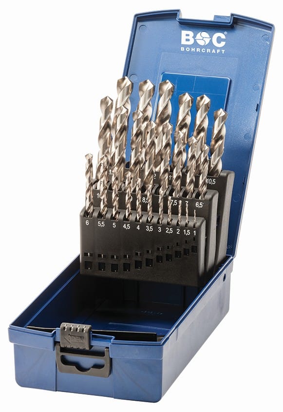 DIN 338 N HSS-G Bohrer-Set, ABS Box KG13 //1-13x0,5/25-tlg. Bohrcraft 11201330025