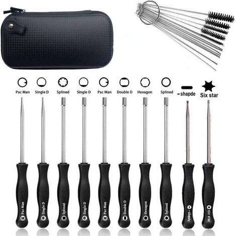 Ensemble Outils Réglage Carburateur Sac Cuir Brosse Nettoyage Moteurs Deux Temps Tondeuses Tronçonneuses