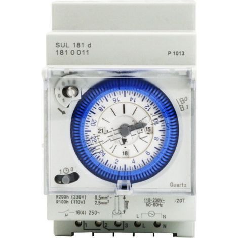 Mechanischer, Bidirektionaler Stunden-unterbrecher, 24-stunden-schiene, Din Mit Markenreserve Sul 181d, 110–230 V.