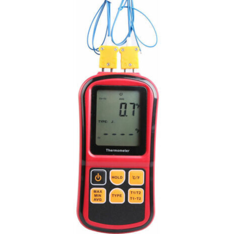 Thermomètre Thermoelement Thermomètre Industriel Thermomètre Doppelkanal - Temperaturtest - Lcd-retroéclairage