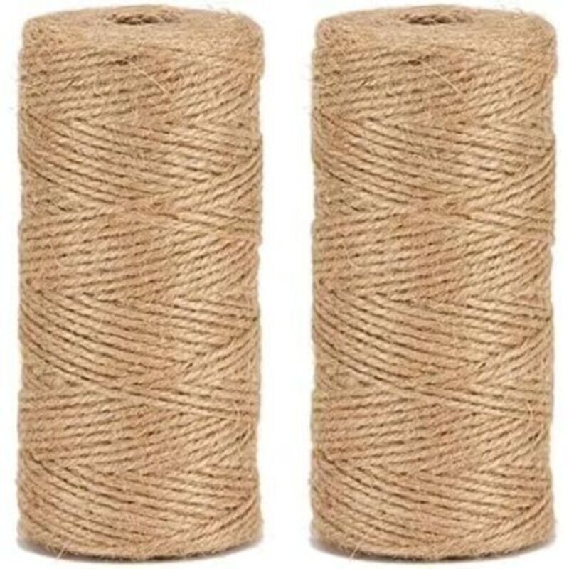 Pr Cordeline Naturjuteschnur Ø1,5 Mm ±100 M, Manuell, Natur, Drei Stränge, 200 M (2er-pack)