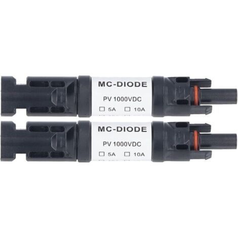 Mc‑d 2er-pack Solar-pv-stecker 1000 V Integrierte Anti-reverse-diode Ip68 Wasserdicht Für Solarpanel-anschluss(20a),