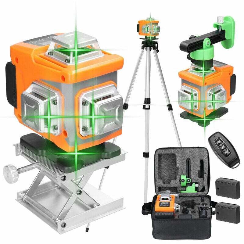 16 Linien 3ᵉ Multifunktions-laserwasserwaage, Selbstnivellierend, Omnidirektional, Boden Und Wand, Vertikale Horizontale Schräge Linie – Eu-stecker Mit Stativ