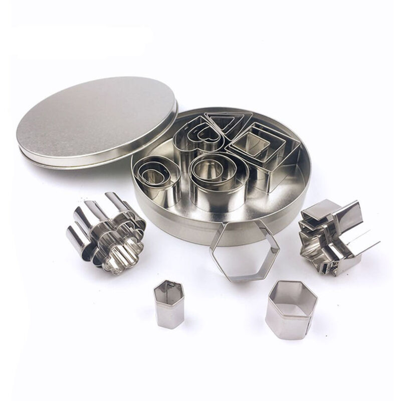 Set Mit 24 Mini-ausstechformen Aus Edelstahl – Für Fondant, Gebäck Und Kreative Hobbys, Dekorationswerkzeuge