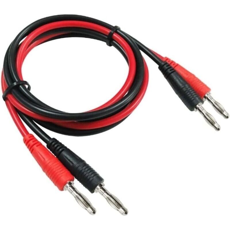 2 Stück P1041 4-mm-banane-banane-bananen-multimeterkabel Für Den Elektronischen Testtest – Rot + Schwarz