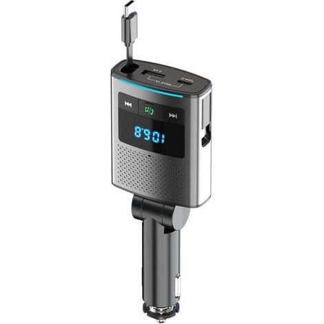 3-in-1-auto-usb-c-akku Mit 65 W Und Led-anzeige Für Telefone Und Bediensysteme – Doppelter Usb-anschluss