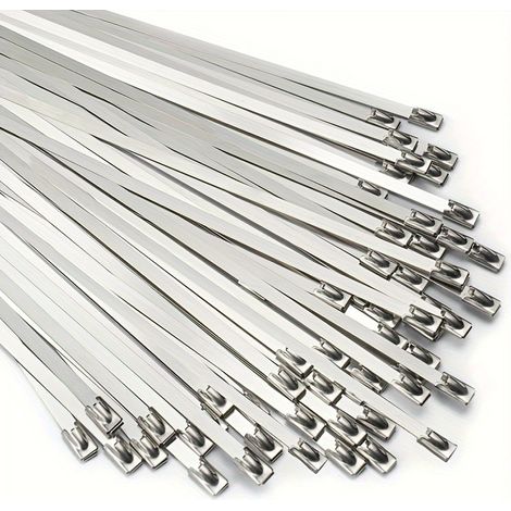 100 Colliers De Serrage En Acier Inoxydable – Colliers Polyvalentes Et Robustes, Adaptés Au Calorifugeage Of Tuyaux D'Échappement