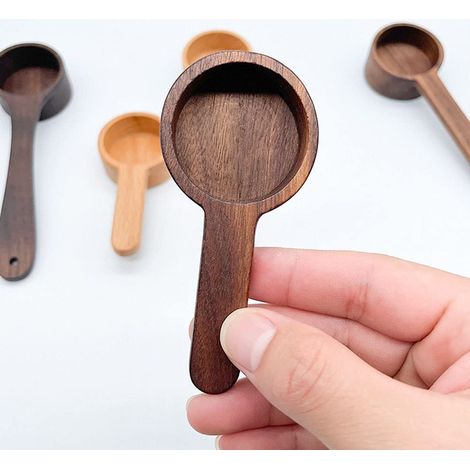 Cuillère À Café, Große Cuillère, Cuillère Pour Moulin À Café, Maß Von Café Moulu Oder Thé, Suppe (bois De Noyer 3,86 Pouces).