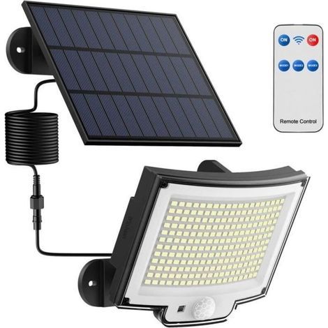 Lampe Solaire - Qjrrx - 228led - Bewegungsmelder - 3 Modi - Schutzart Ip67