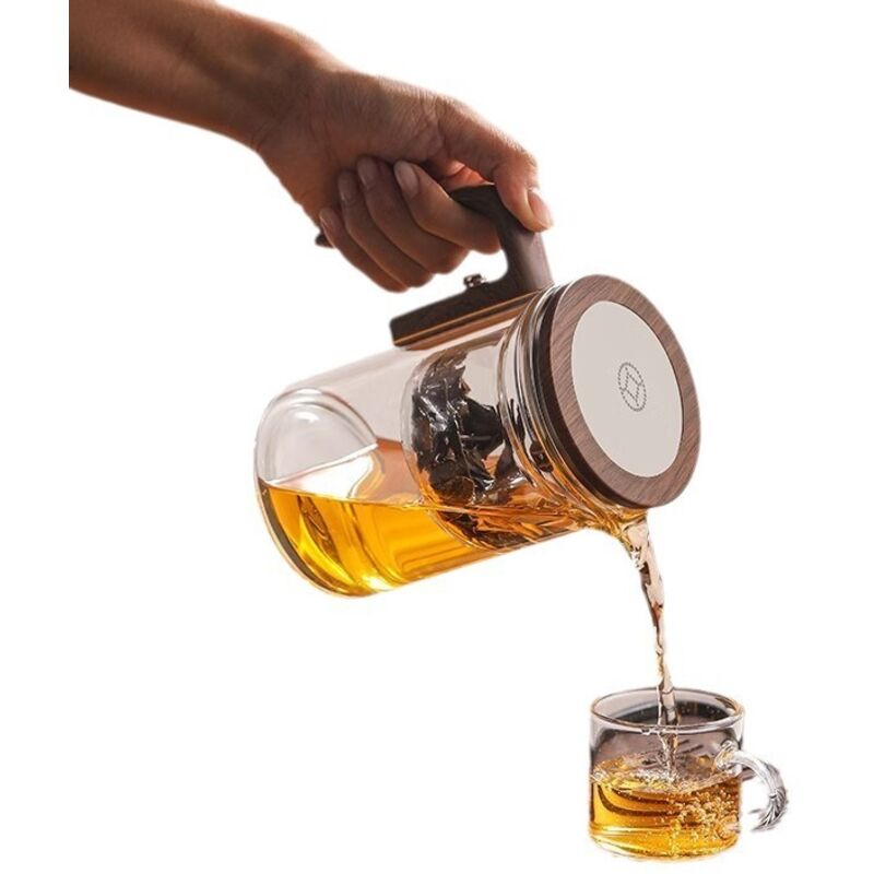 720 Ml Teekanne Aus Glas Mit Wasserabscheider Und Holzgriff