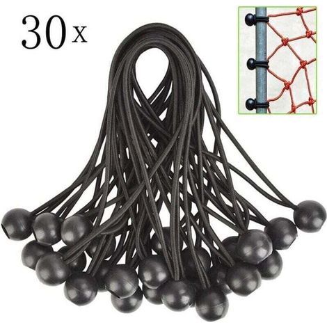 30 Stück Elastische Spanner, Gummi-elastische Spanner Mit Kugel, Für Plane, Pavillon, Zelt, Vorhänge, Gartenzaun. Befestigung Von Gewächshausplanen, Befestigung Von Anhängerplanen.