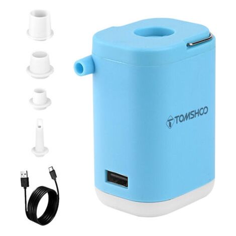 Mini-elektrische Luftpumpe Für Schlauchboote, 4-in-1, Tragbare Camping-luftpumpe Mit Integrierter Leichter Powerbank, Schnelles Aufblasen Und Entleeren, Kleine Pumpe, Dubuns